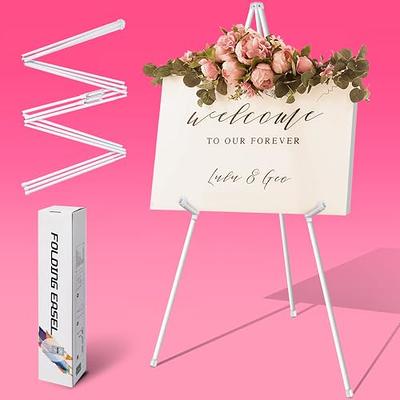 Wood Floor Easel Wedding Sign Stand, Wedding Easel Stand for Sign Stand for  Wedding Solid Wood Easel, Up to 20lbs, Up to 30 x 40 inches by Lucia and  Luciana