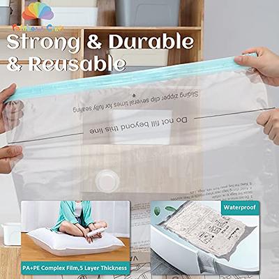 RoomiPro Space Saver Vacuum Storage Bags, 8 Large Vacuum Sealer Bags with  Pump, Storage Vacuum Sealed Bags for Clothing, Comforters, Blanket Storage