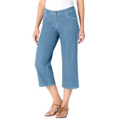 Plus Size Women's Capri Stretch Jean by Woman Within in Light Wash Sanded (Size  12 W) - Yahoo Shopping