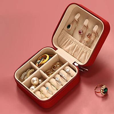 ZPROW Travel Jewelry Case, Mini Portable Jewelry Travel Boxes