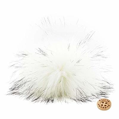 Furling Pompoms fluffy faux raccoon fur pompoms - 12pcs handmade