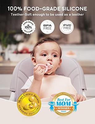  Baby Spoons Self Feeding 6+ Months, Infant Baby Spoons First  Stage Silicone Baby Feeding Spoon Set, Baby Led Weaning Teething Spoon -  BPA & Plastic Free Baby Spoon, Baby Food