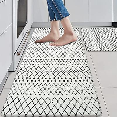 AUTODECO Kitchen Mats and Rugs - Kitchen Floor Mat Cushioned Anti Fatigue Non Slip Waterproof Runner Rug Heavy Duty Ergonomic Comfort Standing Foam