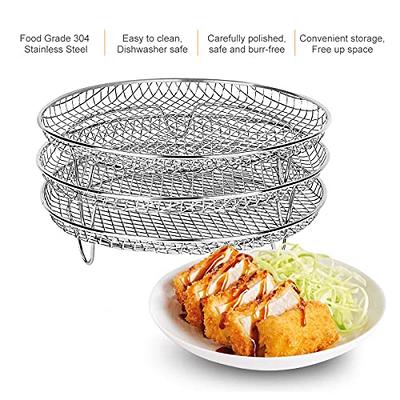 OUTXE Silicone Air Fryer Liners, 2-Pack Reusable Airfryer Basket Tray