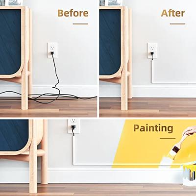 306 Cord Hider - Cord Cover Wall - Paintable Cable Concealer, Wire hiders  for TV - Cable Management Cord Hider Including Connectors & Adhesive Strips