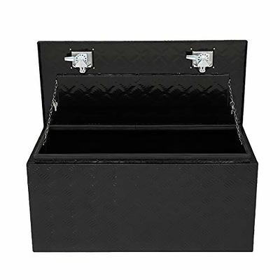 TUFFIOM 39 inch Aluminum Truck Tool Box with Lock & Keys, Diamond Plate  Trailer Pickup ATV Truck Bed Storage Organizer Toolboxes, Black