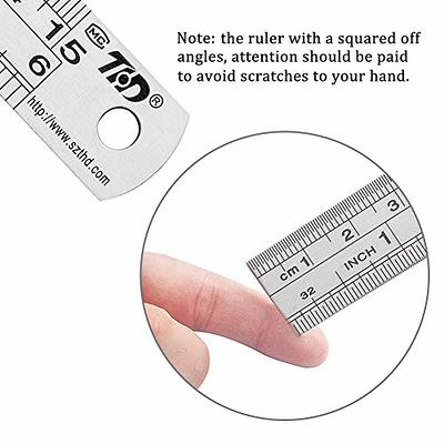 Ruler Metal Straight Edge Ruler Stainless Steel Ruler 6 Inch Ruler