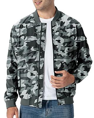 XiaoYouYu Men's Bomber Jacket Fashion Stylish Lightweight Windbreaker Spring Fall Casual Jackets for Men