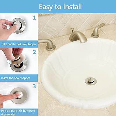 Kitchen Sink Stopper and Strainer  Universal Fit. Push-Button Action.