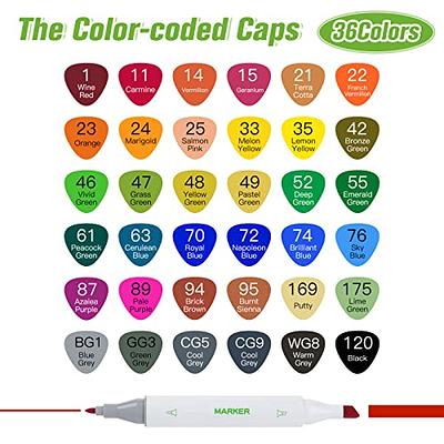 Markers for Adult Coloring - CADITEX 100 Colors Dual Brush Pens Fine Tip  Mark