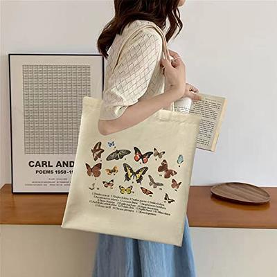 Yancorp Canvas Tote Bag With Inner Zipper Pocket Handles 12OZ for Women  Cute Aesthetic Beach Tote