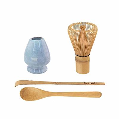 100 Prong Whisk Bamboo Matcha Whisk with Hooked Bamboo Scoop