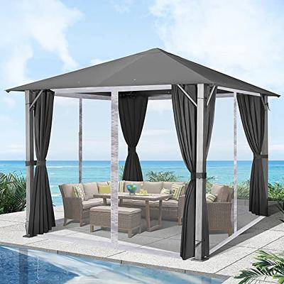 Outsunny 10' x 10' Outdoor Patio Gazebo with Beautiful Polyester