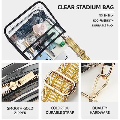  WEIMZC Clear Crossbody Bag Stadium Approved, Adjustable  Shoulder Strap Clear Purse Bag for Concerts Sports Events Festivals(Color1)  : Sports & Outdoors