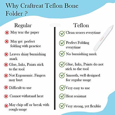 CrafTreat Teflon Bone Folder and Scoring Tool - Large Bone Folder