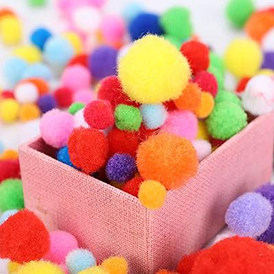 Adeweave 1.5 Inch 100 Pom Poms - Multicolor Pompoms for Crafts in Assorted  Colors, Soft and Fluffy Large pom poms for Crafts in Reusable Zipper Bag