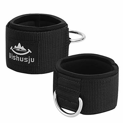 Gym Ankle Straps Double D-Ring Adjustable Neoprene Padded Cuffs