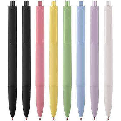 Retractable Gel Pens 12 Pack Black Ink Pastel Pens 0.5mm Fine