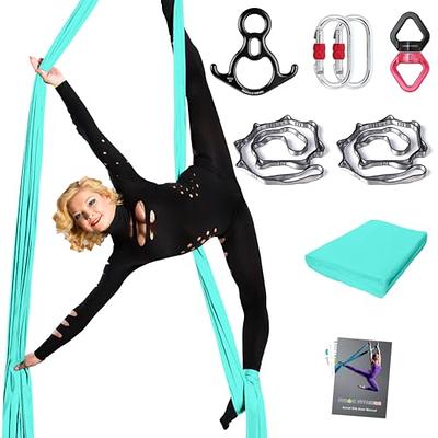 Aerial Yoga Hammock Kit -5.5 Yards Premium Aerial Silks Fabric with  Hardware, St