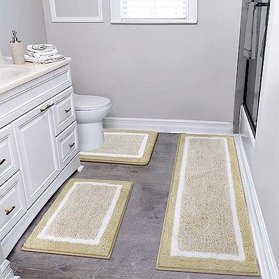 HEBE Extra Long Bathroom Runner Rug Non-Slip Microfiber Bath Mat