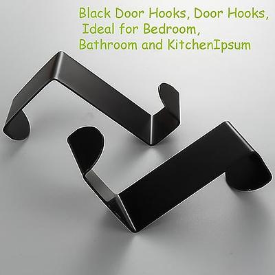 JHXTZ Over The Door Hooks Black Set of 10,Z-Shaped Door Hooks