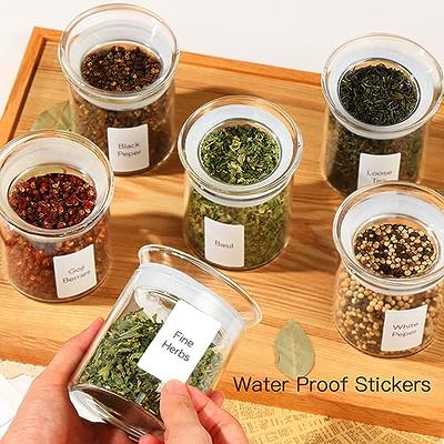 ZENS Glass Canister Set, Small Airtight Kitchen Storage Jars with Glass  Lids, Clear 4 Pack 10oz Empty Food Container for Spices with Lables and