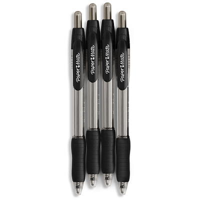 Paper Mate Profile Retractable Gel Pens, 0.7 mm, Black, 4 Count 