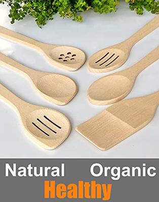 Healthy Cooking Utensils Set Wooden Cooking Tools Natural Nonstick Hard  Wood Spatula and Spoons - Durable Eco-Friendly and Safe Kitchen Cooking  Spoon 