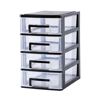 Garneck 4 Portable Drawers Desk Fridge Clear Vanity Organizer Storage  Drawers Organizer Plastic Box Organizer Drawers Small Drawer Showcase  Crafts