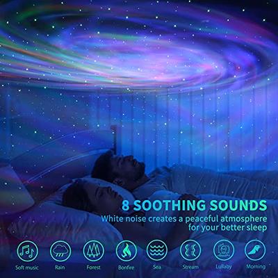 AIRIVO Northern Lights Aurora Projector, Star Projector Music Speaker,  White Noise Night Light Galaxy Projector for Kids Adults, for Home Decor