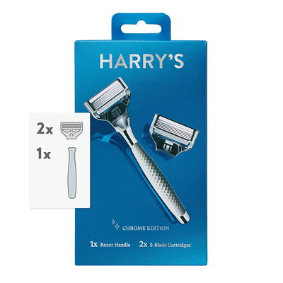 Harry's Razor Handle + Cartridges, 5-Blade, Ocean