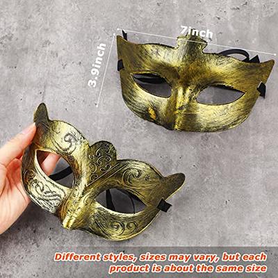 Aoriher 50 Pcs DIY Unpainted Masquerade Mask Bulk Paper Mache Mask