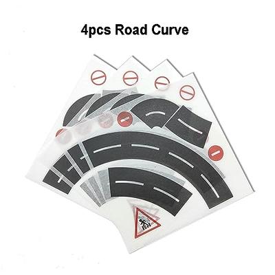 Curve Road Tape for Kids Toy Cars 8pcs Train Car Play Road Tape