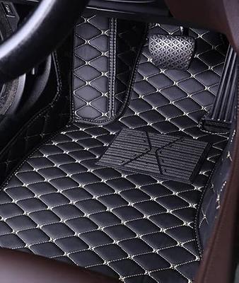 Car Floor Mats Universal Full Set Black Bling Carpet Leather