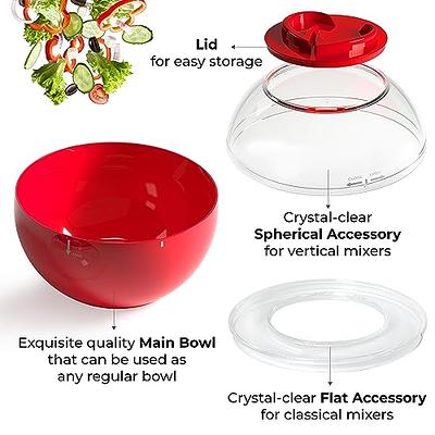 ANAMINA Large Mixing Bowl with 3 Extra Accessories - Never Splatter, Spill  or Worry Again - Breathtaking Mixing Bowl Set - Mixing Bowls with Lids Set