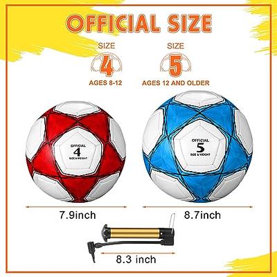 Jenaai 4 Pcs Soccer Ball Bulk with Pump, Official Size 4 Size 5