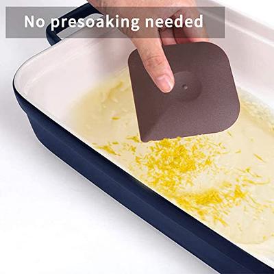 Non stick Silicone Pan Scraper Dish Cleaning Spatula - Temu
