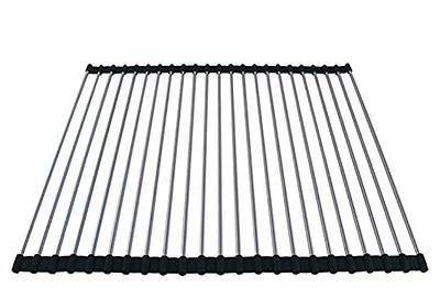 Sindax 23.7 Extra Large Dish Drying Rack, Expandable Roll Up Over The Sink  Dish Drying Rack, SUS304 Stainless Steel Multipurpose Kitchen Drainer Rack