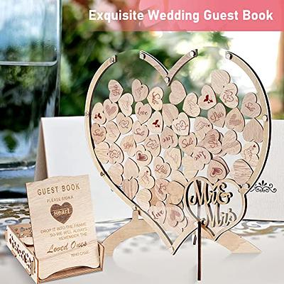 Wedding Guest Book - Premium & Elegant Guestbook for Wedding Reception,  Anniversary, Birthday, Baby Shower - Guest Sign in Book with 100 Signature