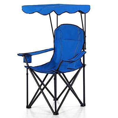 Portable Camping Chairs with Shade Canopy,Folding Outdoor Canopy Chair with  Cup Holder & Carry Bag for Travel Picnic BBQ Fishing Hiking Beach, Weight