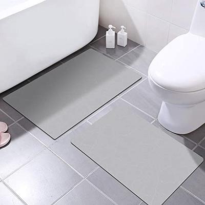 COCOER Non Slip Bath-Mat, Super Absorbent Washable Bath Mats for Bathroom  with Rubber Backing, Thin Bathroom Rugs Fit Under Door-Bathroom Mats-Bathroom  Rugs 24x36 Gray - Yahoo Shopping