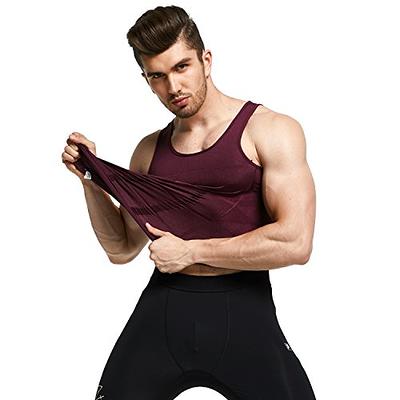 GKVK Mens Slimming Body Shaper Vest Shirt Abs Abdomen Slim