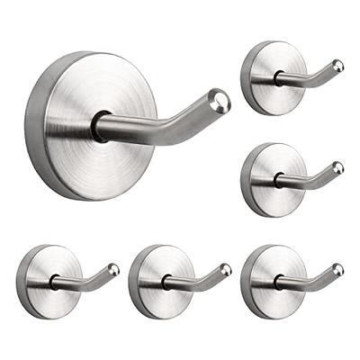 Pack Of 12 Wall Hooks Coat Hooks for Wall, Hooks for Hanging, Steel Hooks  for Bathroom, Kitchen, Door or Wall Hanger & Robe Towel Hook with screws