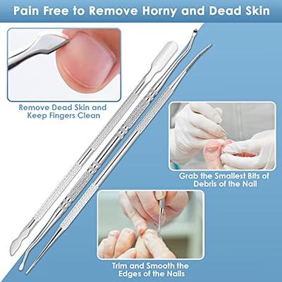 2 Pack Toenail Clippers for Thick, Fungal or Ingrown Toenails, Heavy Duty Easy Grip Resin Handle Podiatrist Style Toenail Clipper Ingrown Toenail Tool