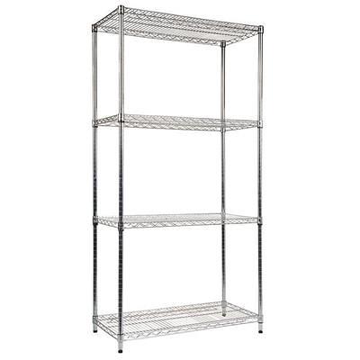 Alera ALESW664818BL 18 x 48 x 72 Black Steel Wire Shelving 6