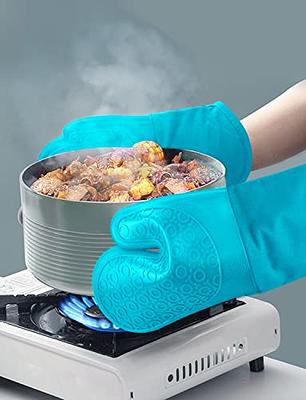 Extra Long Professional Silicone Oven Mitts with Quilted Liner, Durable  Heat Resistant Oven Gloves, Heat Resistant Oven Gloves,1 Pair