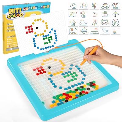 Kids Toys Magnetic Drawing Board: Magnetic Dots Board Travel Toys Games for Kids  Ages 3-5