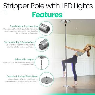 GOODTIMES Silver Dance Pole - Professional Dancing Pole with LED Lights,  Portable Heavy Duty Spinning & Static Dancing Pole for Dancing, Height  Adjustable Dance Fitness Pole for Training & Exercise - Yahoo Shopping