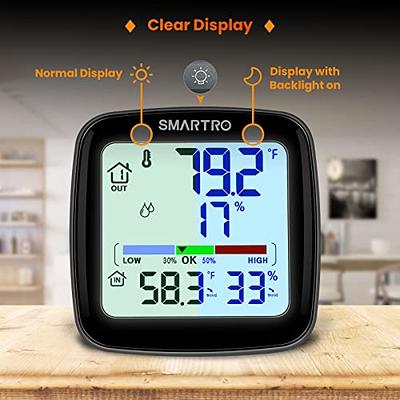 2 Sets Thermohygrometer Humidity Thermometer Meter Hygrometer Digital  Indoor Room Thermometer with Alarm Clock, Accurate Room Temperature Gauge