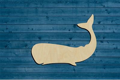 Wholesale Whale Shape Unfinished Wood Cutouts 